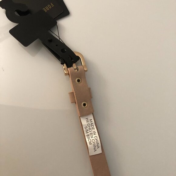 Forever 21 blush faux suede belt - 40 inches long, 0.625 inches wide - Size S/M - Picture 3 of 4
